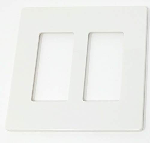 RiteAV - 2 Gang White Screwless Decorative Style Wallplate