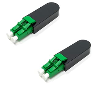 LC Fiber Optic APC Singlemode 9/125 Loopback Adapter - 2 Pack