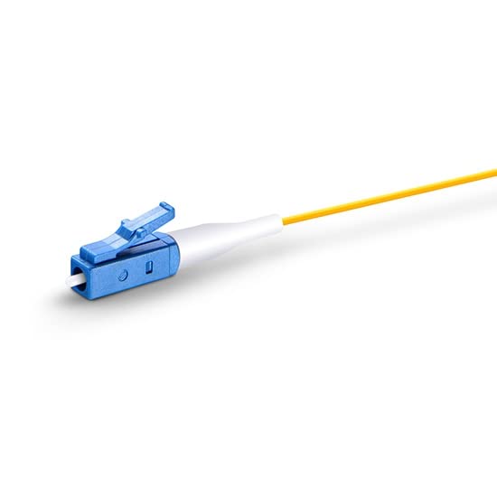 RiteAV - Singlemode 9/125 LC/UPC Fiber Pigtail, for Fusion Splice (1 Meter) Unjacketed (0.9 mm Tight Buffer) (12)