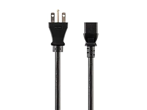 Monoprice Heavy Duty Extension Cord - 3 Feet - Black | NEMA 6-15P to IEC 60320 C13, 14AWG, 15A, SJT, 125V, for Powering Computers, Printers, Scanners