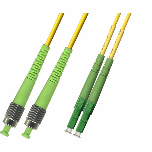25M FC APC to LC APC Duplex Singlemode Fiber Optic Cable 9/125