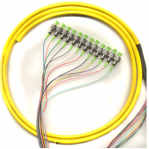 2M FC/APC x12 to PIGTAIL 0.9mm Singlemode 12 Strand Fiber Optic Pigtail Singlemode (9/125) SL