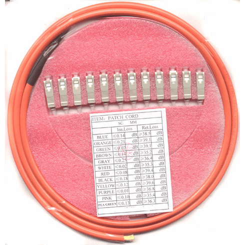 2M SC/PC x12 to PIGTAIL 0.9mm Multimode 12 Strand Fiber Optic Pigtail Multimode (62.5/125) SL