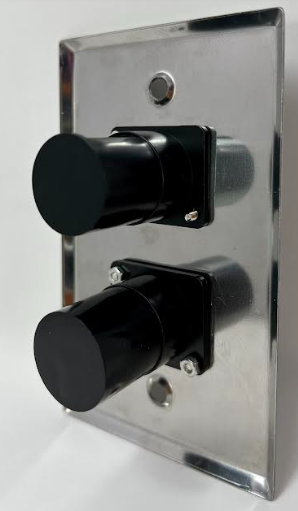 2 Port HDMI D Series Heavy Duty Pass Through Solderless Stainless Steel Wall Plate - HDMI Angled Exit [2 Pack]