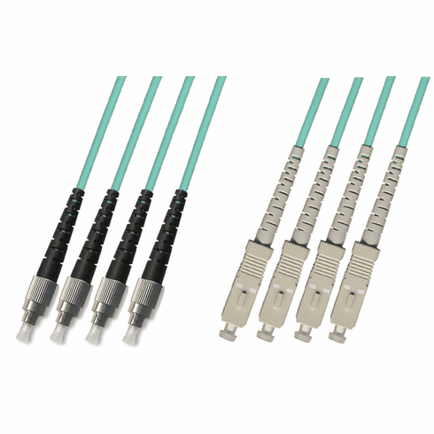 30M FC-SC Multimode Fiber Optic Cable 50/125 10 Gigabit 4 Strand (10GB)
