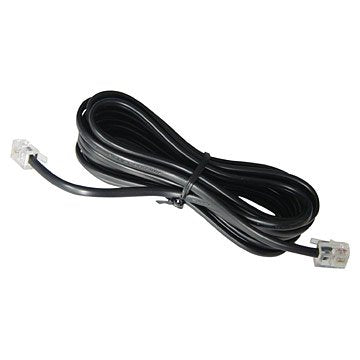 (Pack of 5) - 25ft Black Phone Line Cord RJ11 Cable