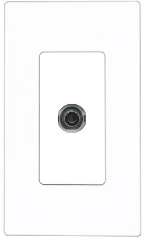 RiteAV 3.5MM Wall Plate Screwless [White]
