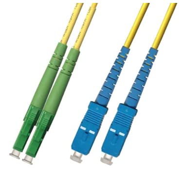 2M Singlemode Duplex Fiber Optic Cable (9/125) - LC/APC to SC/UPC