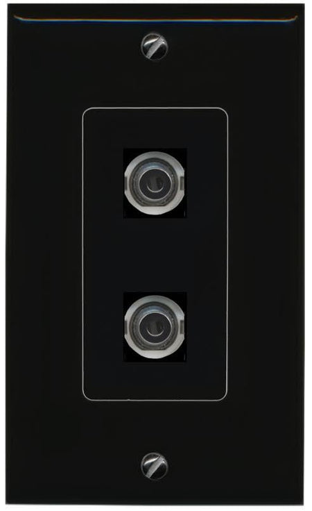 RiteAV 2 3.5mm Wall Plate Decorative [Black]