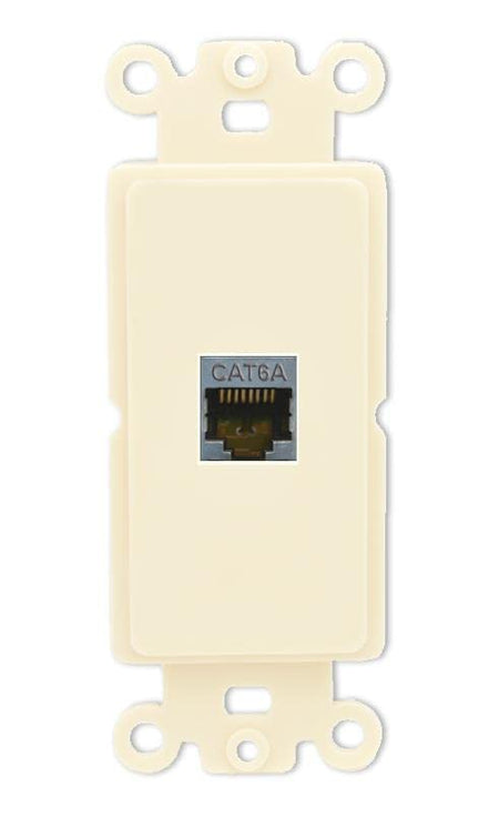 RiteAV 1 Port Cat6A Wall Plate - Rocker [Light-Almond]