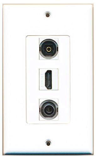 RiteAV 1 Port HDMI 1 Port Toslink 1 Port 3.5mm Wall Plate OVERSIZED