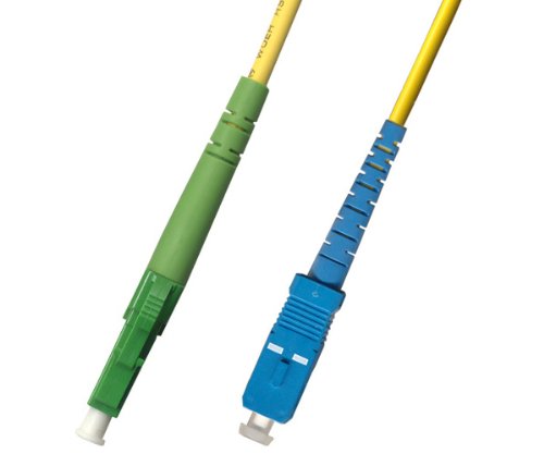 2M Singlemode Simplex Fiber Optic Cable (9/125) - LC/APC to SC/UPC