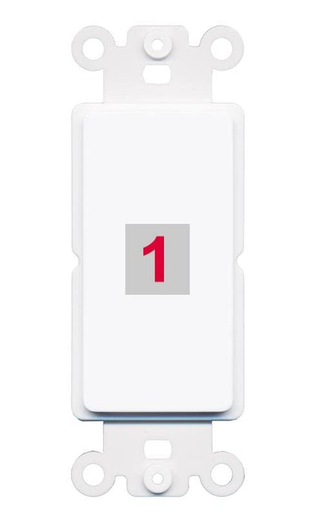 RiteAV Custom Wall Plate 1 Port - Rocker [White/White]