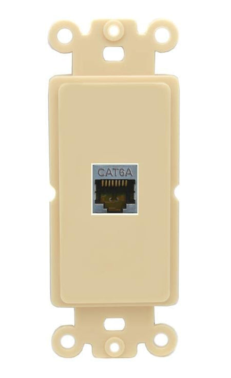 RiteAV 1 Port Cat6A Wall Plate - Rocker [Ivory/Ivory]