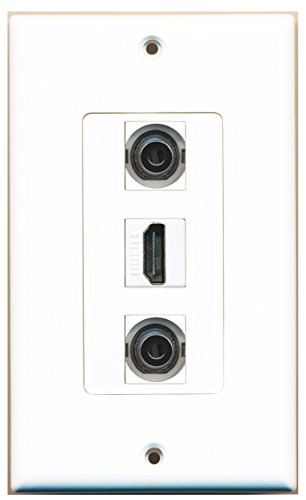 RiteAV 1 Port HDMI 2 Port 3.5mm Wall Plate OVERSIZED