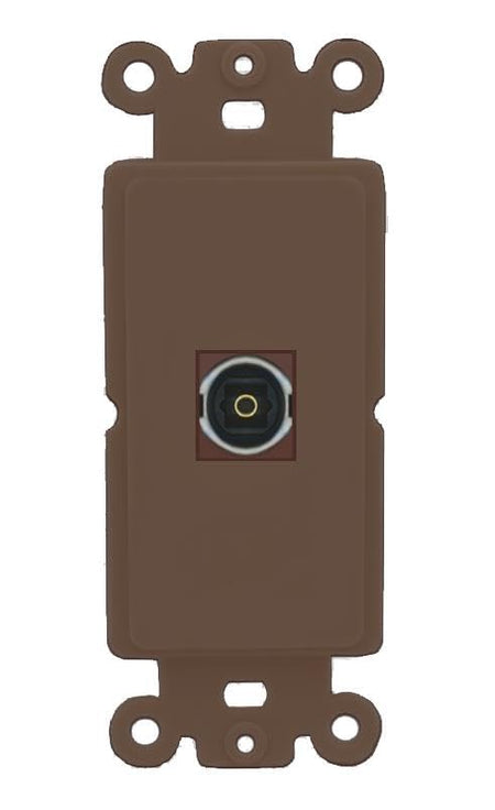 RiteAV TOSLINK Wall Plate Rocker Module [Brown]
