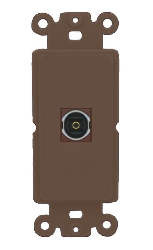 RiteAV TOSLINK Wall Plate Rocker Module [Brown]