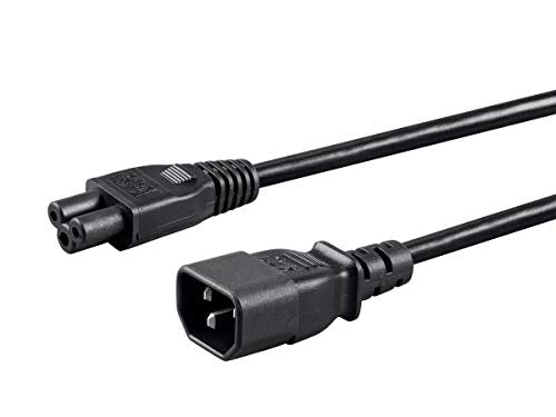 Monoprice Power Cord - IEC 60320 C14 to IEC 60320 C5, 7 Amp, 125 Volt, 3-Prong, 18AWG, 6 Feet, Black