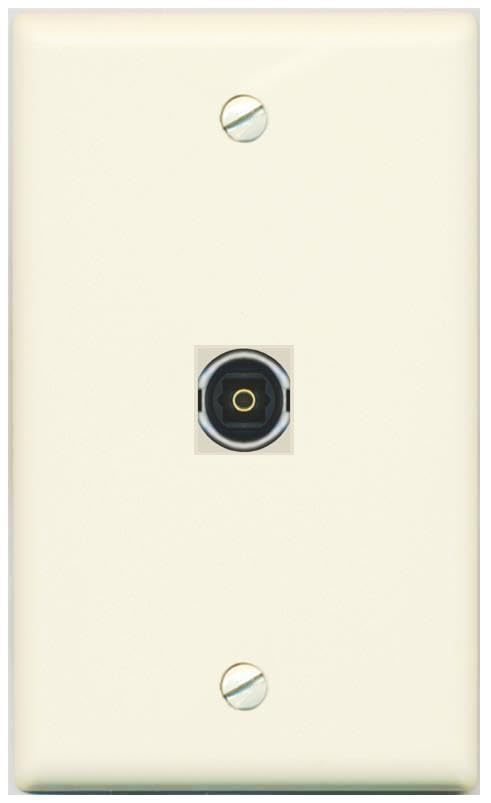 RiteAV TOSLINK Wall Plate Flat/Solid [Light-almond]