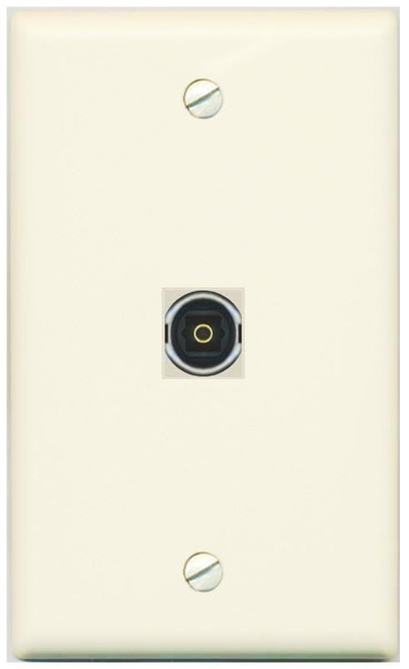 RiteAV TOSLINK Wall Plate Flat/Solid [Light-almond]