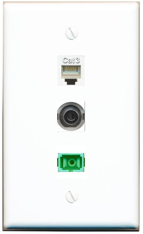 RiteAV - 3-5MM PHONE SC-APC Singlemode Simplex Wall Plate Flat White
