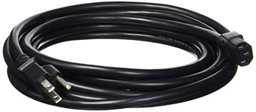 Monoprice Power Cord - NEMA 5-15P to IEC 60320 C13, 16AWG, 13A/1625W, 125V, 3-Prong, 6ft, Black, 6-Pack