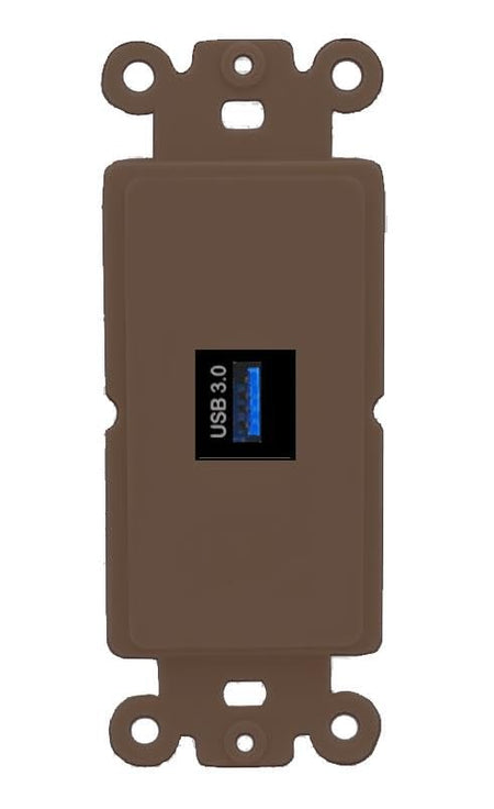 RiteAV USB-3 Wall Plate Rocker Module [Brown]