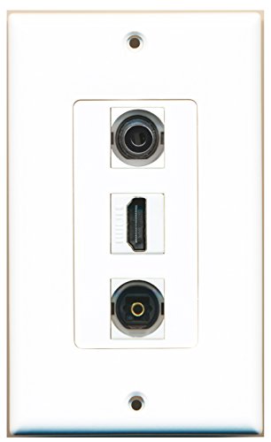 RiteAV 1 Port HDMI 1 Toslink 1 3.5mm Wall Plate OVERSIZED