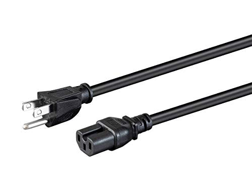 Monoprice Heavy Duty Power Cord - NEMA 5-15P to IEC 60320 C15, 14AWG, 15A/1875W, 125V, SJT, 10ft, Black