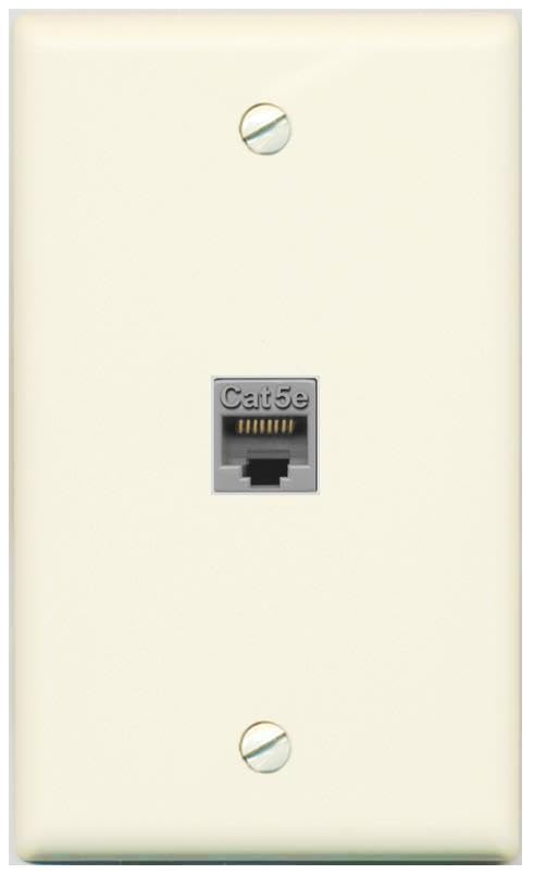 RiteAV CAT5E-GRAY Wall Plate Flat/Solid [Light-almond]
