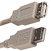 PIMFG 6ft USB 2.0 A Male to A Female Extension Cable - Beige