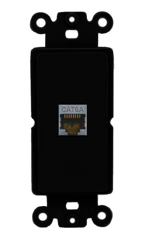 RiteAV 1 Port Cat6A Wall Plate - Rocker [Black/Black]