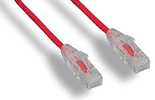 RiteAV - Ultra Slim, Fluke Tested Cat6 High Density Network Ethernet Cable - Red - 3ft (10 Pack)