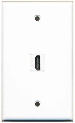 RiteAV HDMI Wall Plate 1 Port - Flat [White/White]