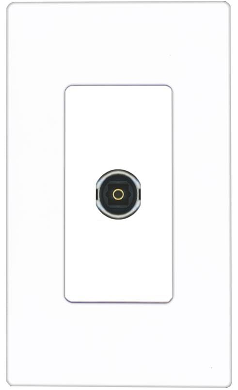 RiteAV TOSLINK Wall Plate Screwless [White]