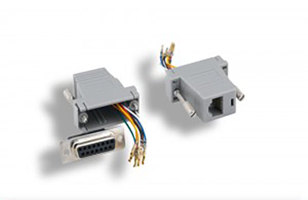 Gray Color DB15 Female to RJ-45 Modular Adapter