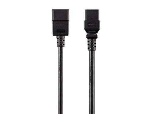 Monoprice Heavy Duty Extension Cord - 10 Feet - Black | IEC 60320 C20 to IEC 60320 C21, 12AWG, 20A/2500W, SJT, 250V