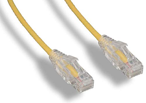 RiteAV - Ultra Slim, Fluke Tested Cat6 High Density Network Ethernet Cable - Yellow - 15ft (10 Pack)