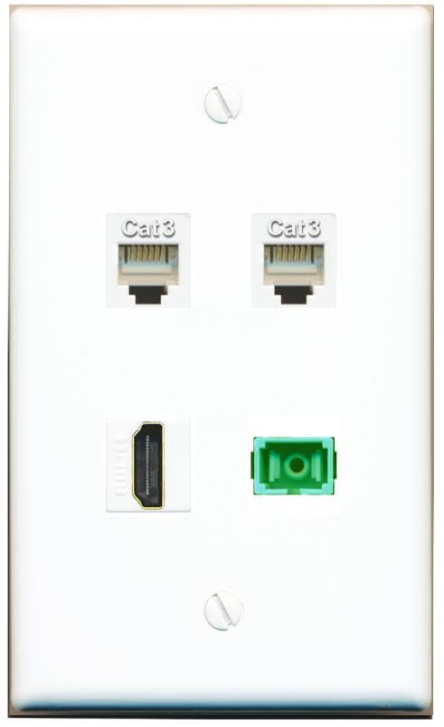 RiteAV - HDMI 2 PHONE SC-APC Singlemode Simplex Wall Plate Flat White
