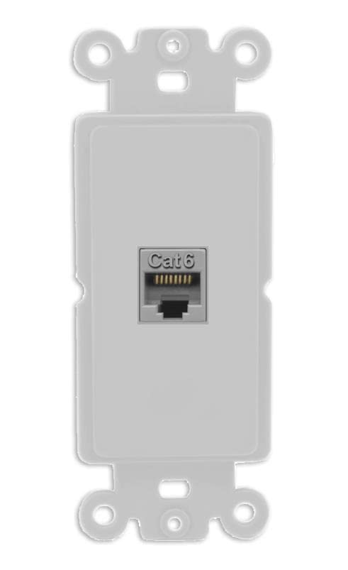RiteAV 1 Port Cat6 Ethernet Wall Plate Female-Female - Rocker [Gray/Gray]