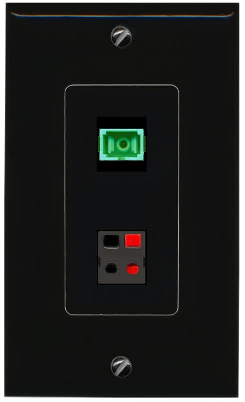 RiteAV SC-APC-SX Speaker Wall Plate Decorative [Black]