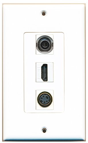 RiteAV 1 Port HDMI 1 Port S-Video 1 Port 3.5mm Wall Plate OVERSIZED