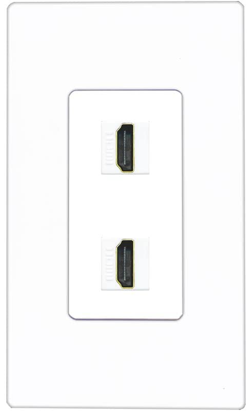 RiteAV - 2 Port Screwless Decorative Wall Plate [White]