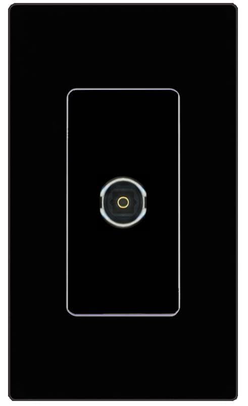 RiteAV TOSLINK Wall Plate Screwless Frame [Black]