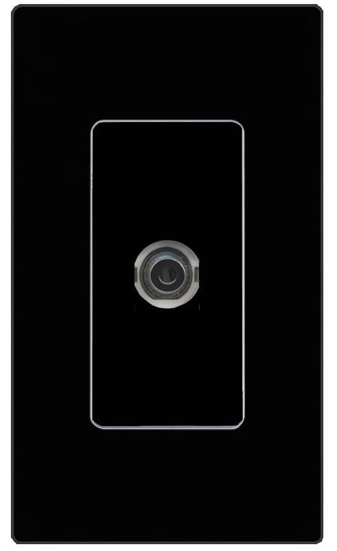 RiteAV 3.5mm Wall Plate Screwless Frame [Black]