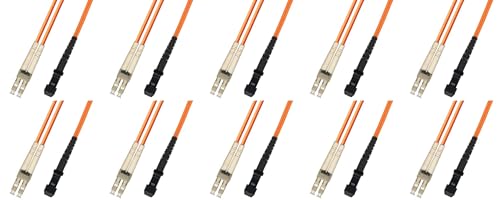 Ultra Spec Cables 100M Multimode Duplex Fiber Optic Cable (50/125) - LC to MTRJ (10 Pack)