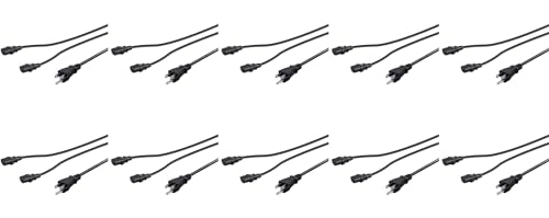RiteAV Power Cord Splitter 6FT NEMA 5-15P to 2 x IEC 60320 C13 16AWG SJT (10 Pack)