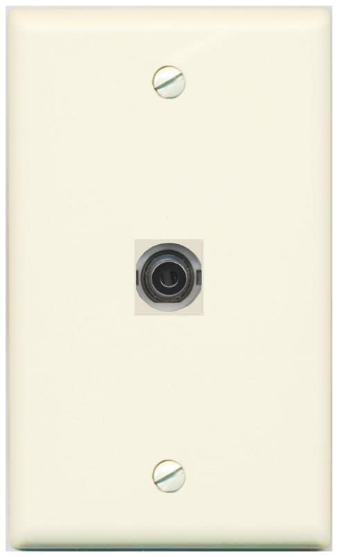 RiteAV 3.5mm Wall Plate Flat/Solid [Light-almond]