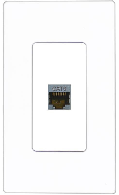 RiteAV CAT6-SHIELDED Wall Plate Screwless [White]