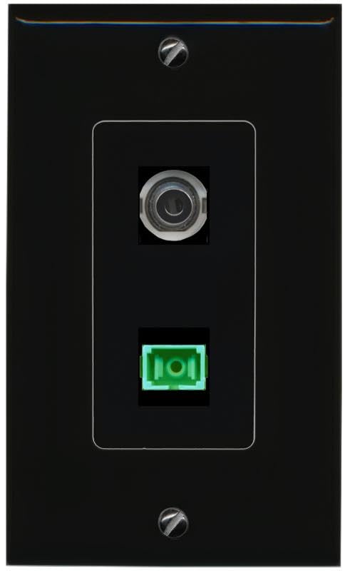 RiteAV 3.5mm SC-APC-SX Wall Plate Decorative [Black]